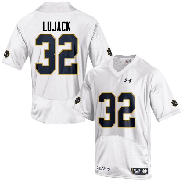 Men #32 Johnny Lujack Notre Dame Fighting Irish College Football Jerseys-White